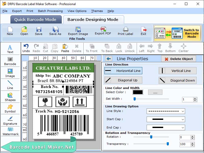 Professional Barcode Label Maker 6.2 full
